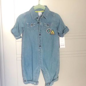 Carter chambray look one piece 6 months